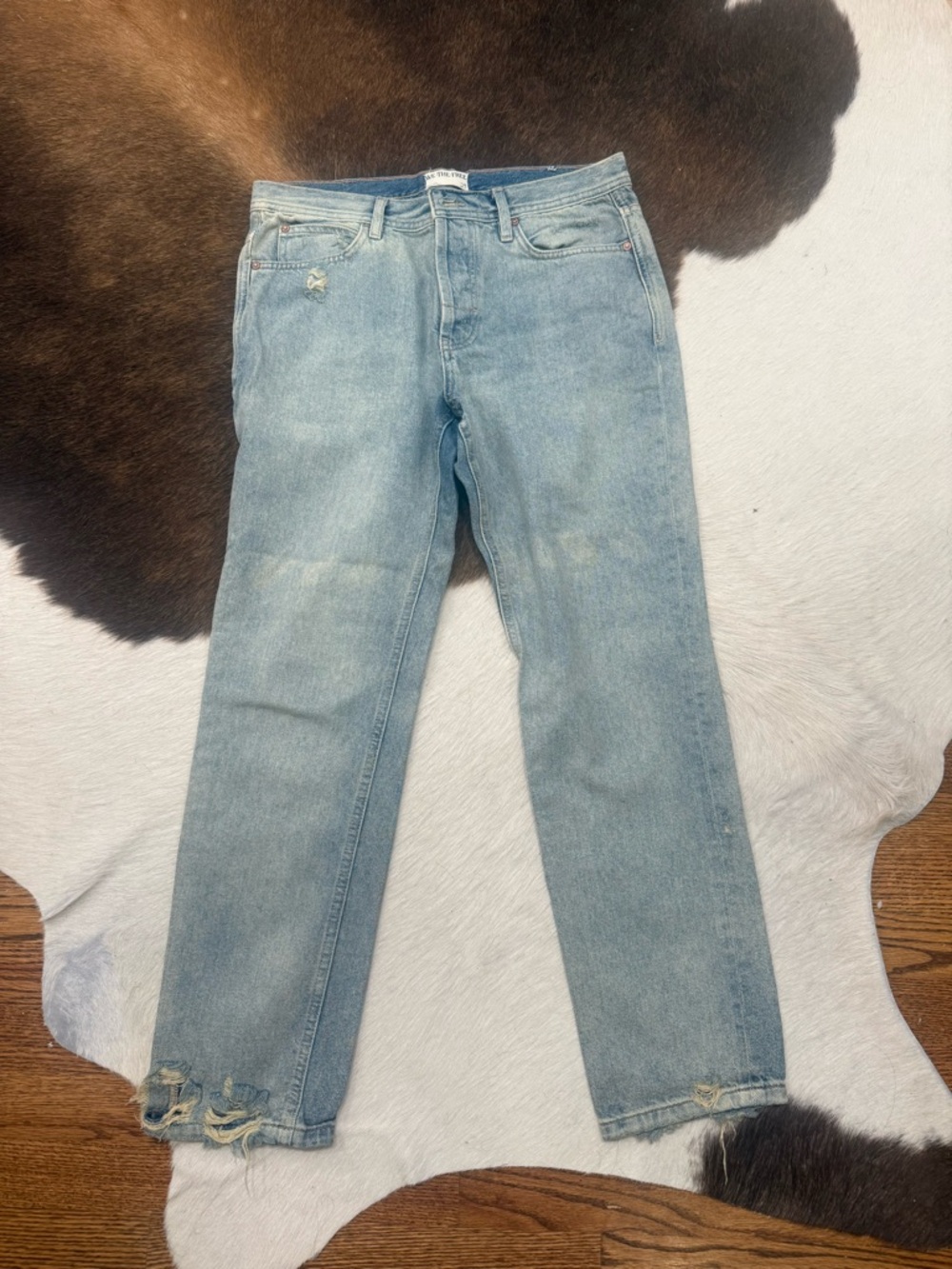 We The Free Light Wash Straight Leg Jeans